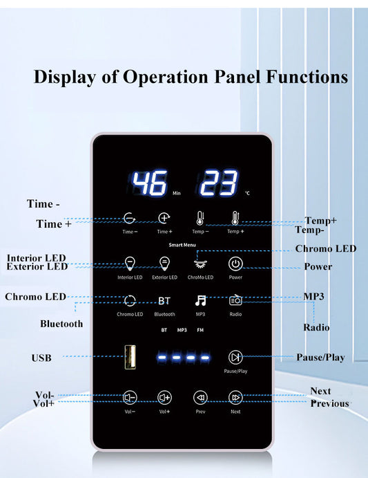 High-quality universal sauna control panel and power module for all sauna brands