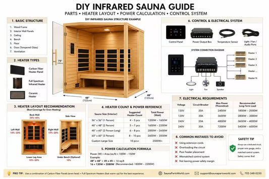 How to DIY an Infrared Sauna: Parts List, Heater Count &amp; Power Calculation Guide