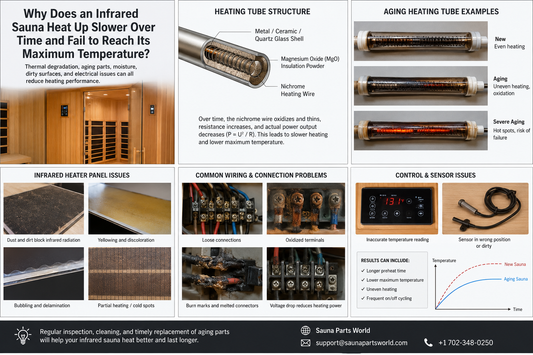Why Does an Infrared Sauna Heat Up Slower Over Time and Fail to Reach Its Maximum Temperature?