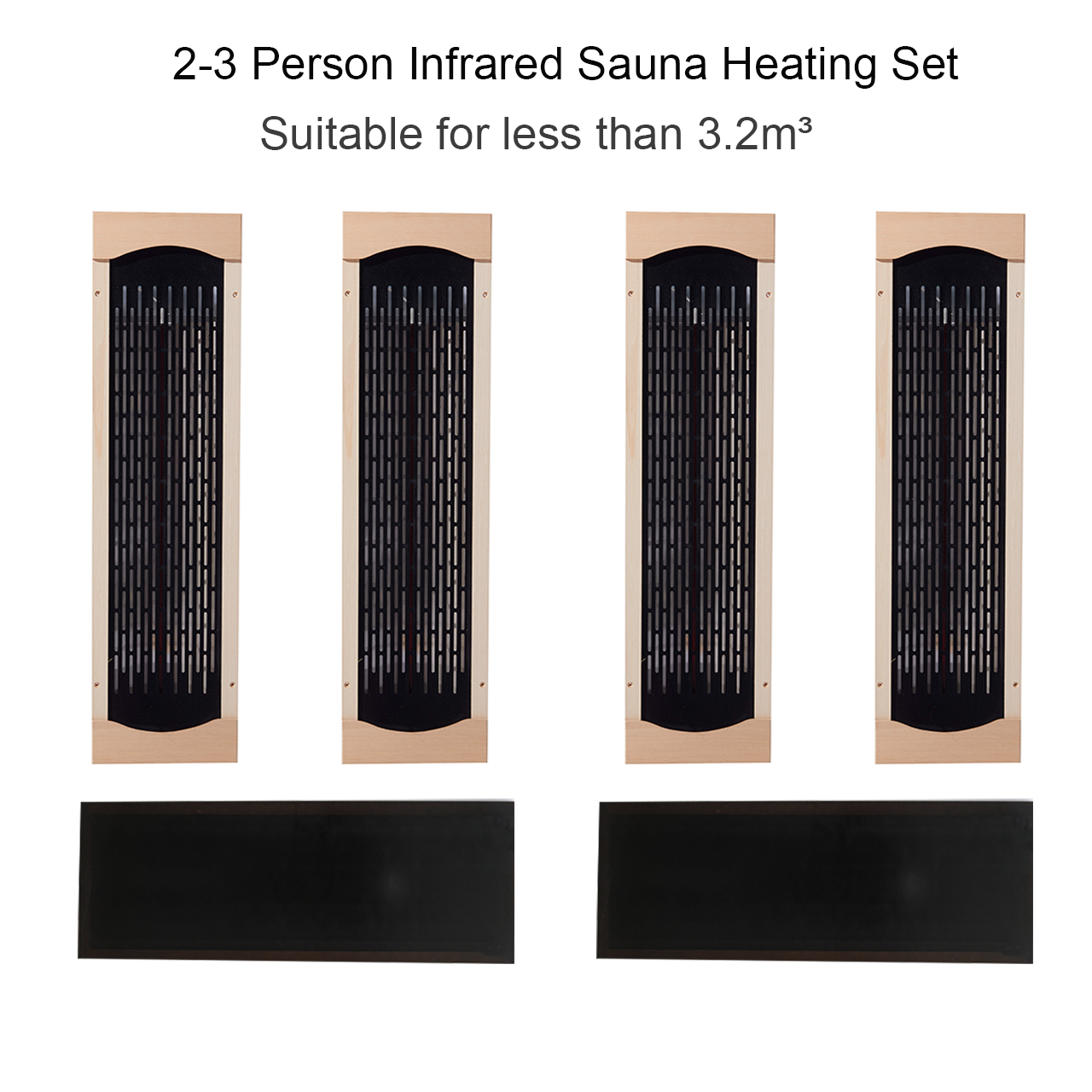 SaunaPartsWorld  Infrared Full Spectrum Sauna Heater Element Kit | 4x 350W Full spectrum infraredTubes + 2x 320W far-infrared Panels | DIY Home Infrared Sauna Heater Element Set