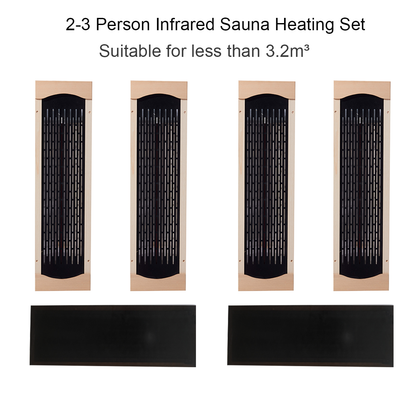 SaunaPartsWorld  Infrared Full Spectrum Sauna Heater Element Kit | 4x 350W Full spectrum infraredTubes + 2x 320W far-infrared Panels | DIY Home Infrared Sauna Heater Element Set