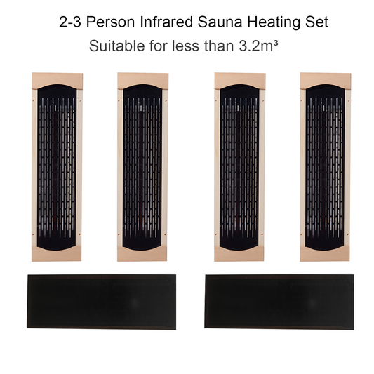 SaunaPartsWorld  Infrared Full Spectrum Sauna Heater Element Kit | 4x 350W Full spectrum infraredTubes + 2x 320W far-infrared Panels | DIY Home Infrared Sauna Heater Element Set