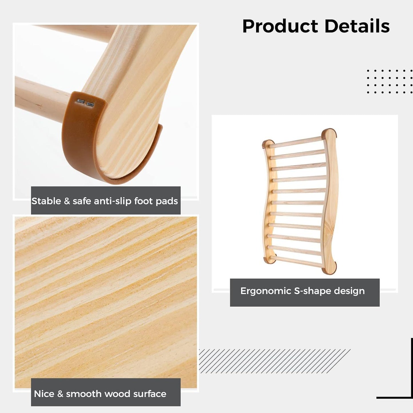 SaunaPartsWorld pine wood Sauna Backrest-2pcs