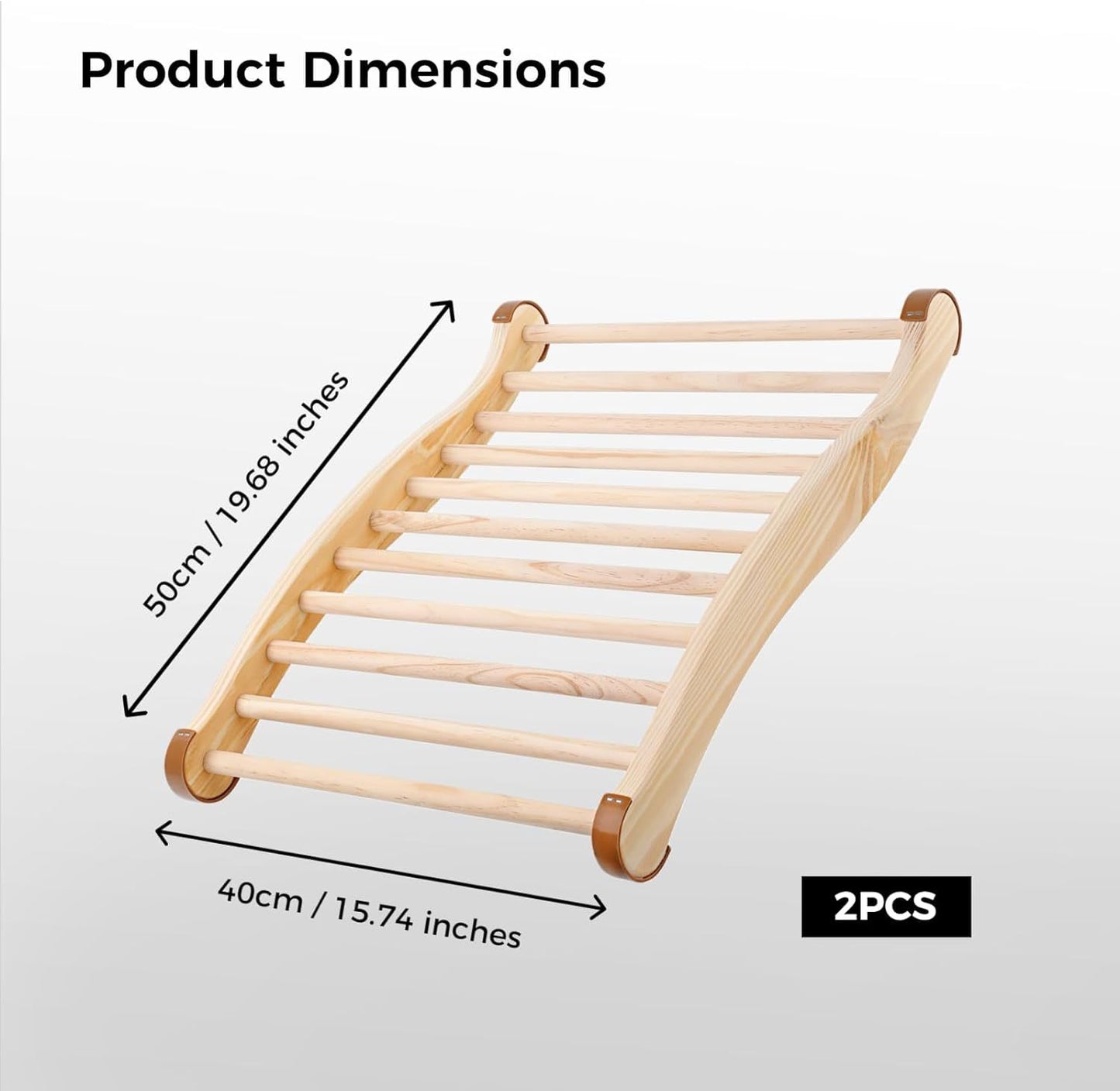 SaunaPartsWorld pine wood Sauna Backrest-2pcs