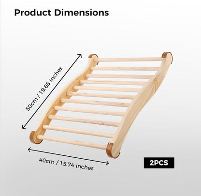 SaunaPartsWorld pine wood Sauna Backrest-2pcs