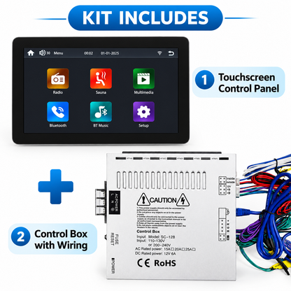 Universal Sauna Control Panel & Power Supply Box Replacement with WiFi and 7-Inch Touchscreen（W7）