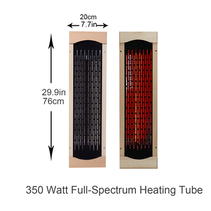 SaunaPartsWorld  Infrared Full Spectrum Sauna Heater Element Kit | 4x 350W Full spectrum infraredTubes + 2x 320W far-infrared Panels | DIY Home Infrared Sauna Heater Element Set