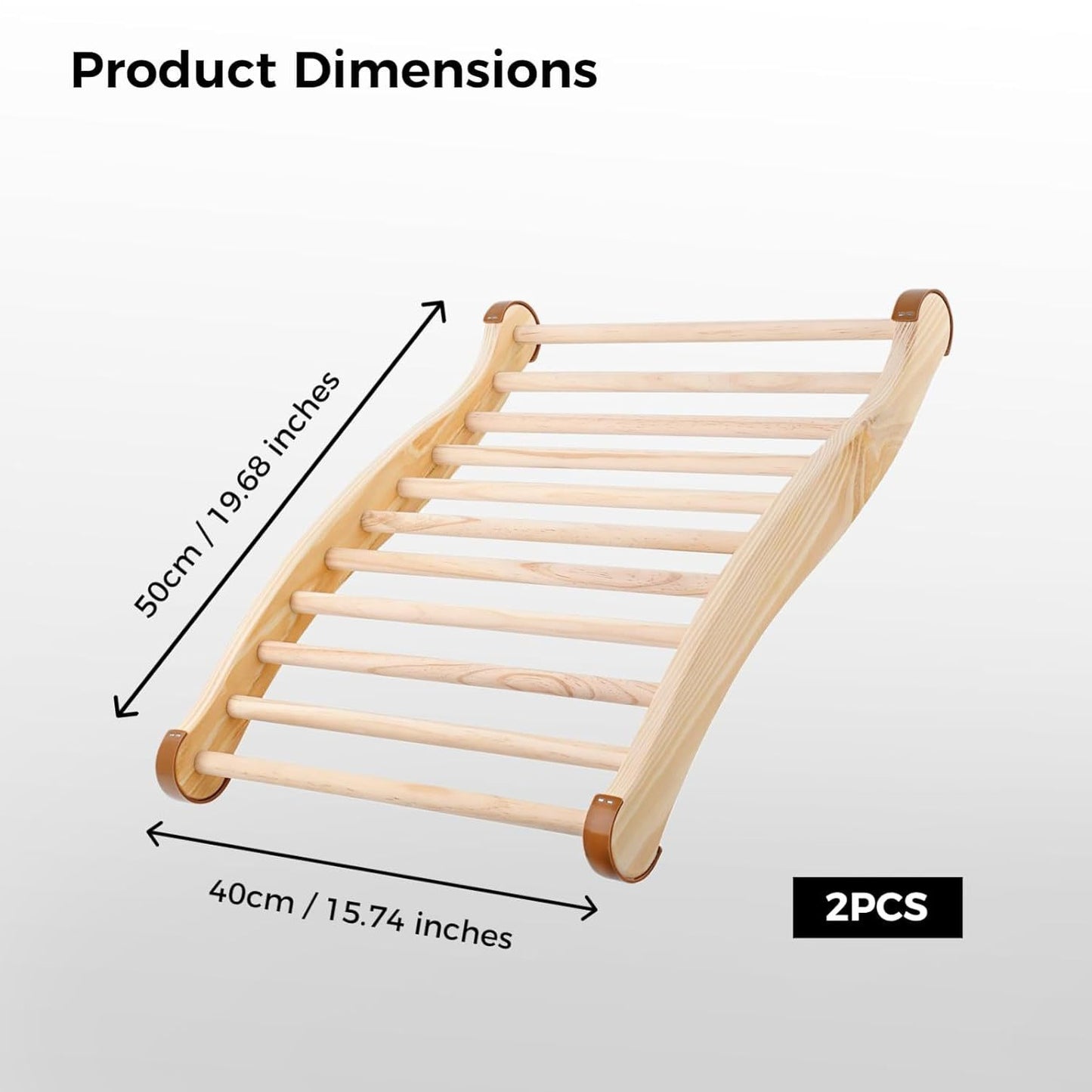SaunaPartsWorld pine wood Sauna Backrest-2pcs
