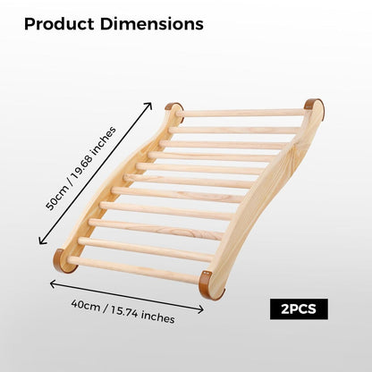 SaunaPartsWorld pine wood Sauna Backrest-2pcs