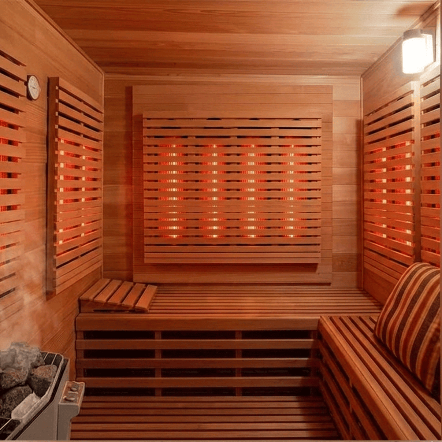 Infrared Sauna Heater Panel 1400W Plug & Play | Pre-Assembled Red Light Heating Module for Sauna Upgrade & Hybrid Sauna