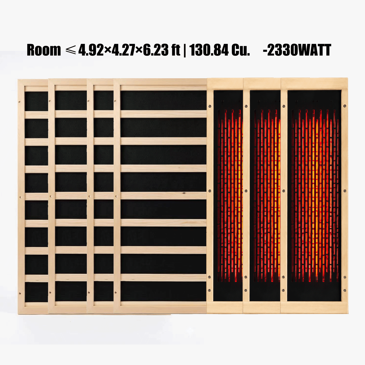 DIY Infrared Sauna Heater Kit – 4 Carbon Fiber Heating Panels + 3 Full Spectrum Infrared Heaters