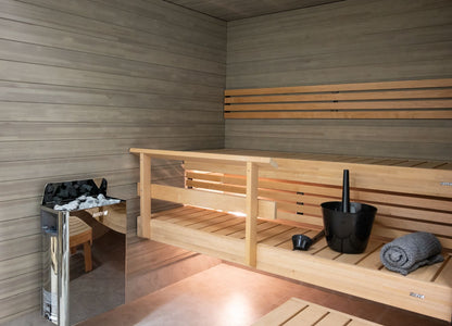 ETL Certified Harvia The Wall Electric Sauna Heater, Powerful 240V Sauna Stove , Electric Heater for Dry Sauna Room, Built-In Controls  (6kW - Black)