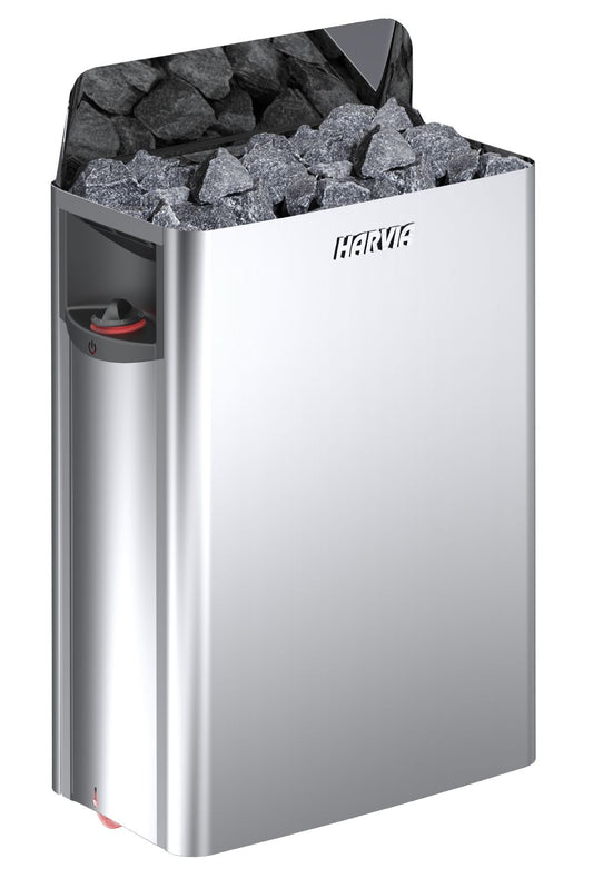 ETL Certified Harvia The Wall Electric Sauna Heater, Powerful 240V Sauna Stove , Electric Heater for Dry Sauna Room, Built-In Controls  (6kW - Black)