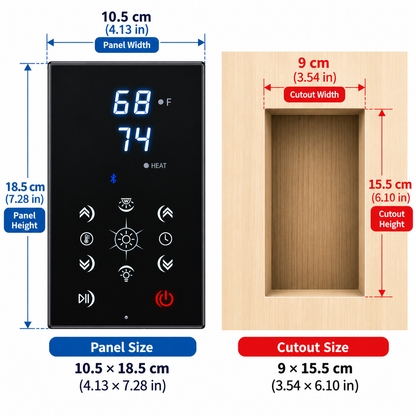 DIY UNIVERSAL SAUNA WI-FI CONTROL PANEL & POWER SUPPLY KIT REPLACEMENT KIT POR-3 (SC-128BOX)