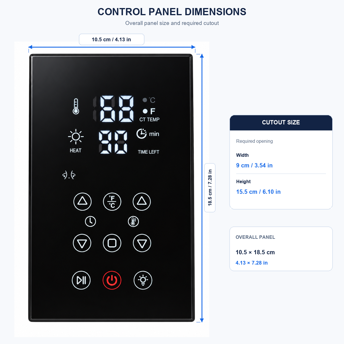 DIY UNIVERSAL SAUNA CONTROL PANEL KIT （POR-1）