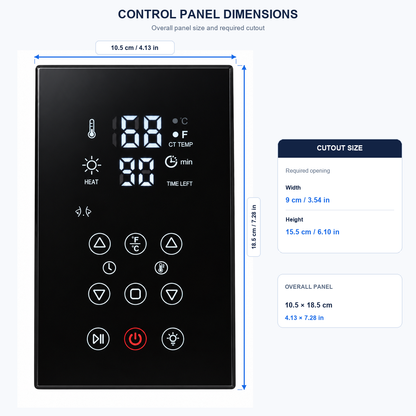 DIY UNIVERSAL SAUNA CONTROL PANEL KIT （POR-1）