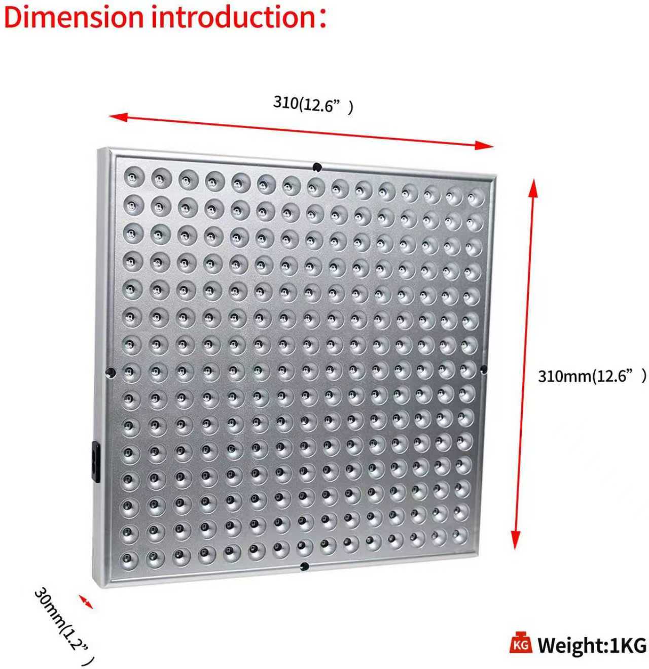 Infrared Sauna Red Light Therapy Lamps Panel | 660nm + 850nm Dual Wavelength | 225 LEDs | 45W| 120V