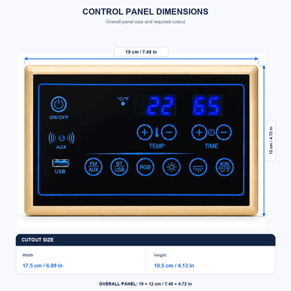 DIY UNIVERSAL SAUNA CONTROL PANEL & POWER SUPPLY KIT REPLACEMENT KIT (G-129)
