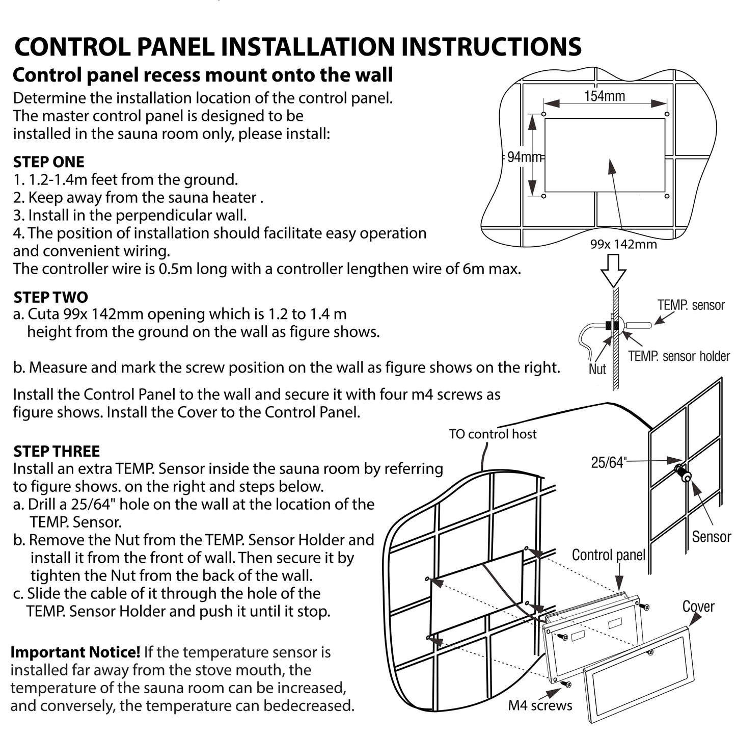 WiFi Infrared Sauna Control Panel Kit – Universal Replacement Controller for Infrared Sauna Repair & DIY Sauna -LW21 (110-240V 3000W Power Supply)